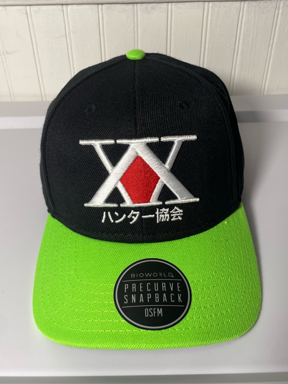Bioworld - Hunter X Hunter Green Black Hunter Association Precurve Snapback Hat